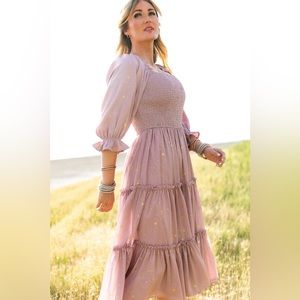 Ivy City Co. Starry Nights Dress in Lilac size S